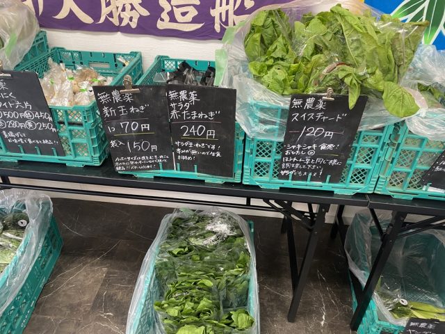 浦安 大信 朝市 店内 野菜