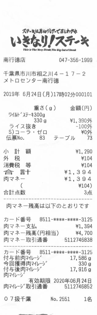 いきなりステーキ増量フェア