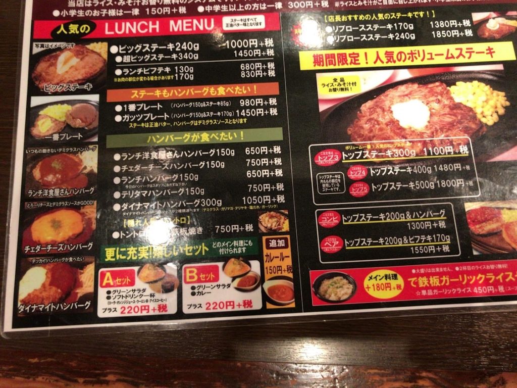 すてーき亭 中野北口