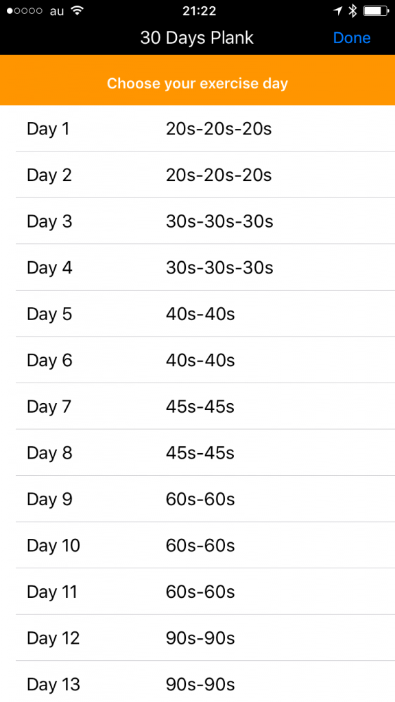 30 Days Plank