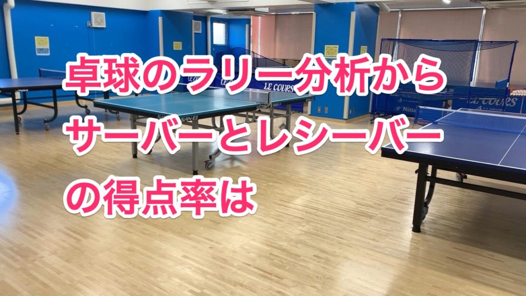 卓球のラリーの分析から導き出される サーバーとレシーバーの得点率