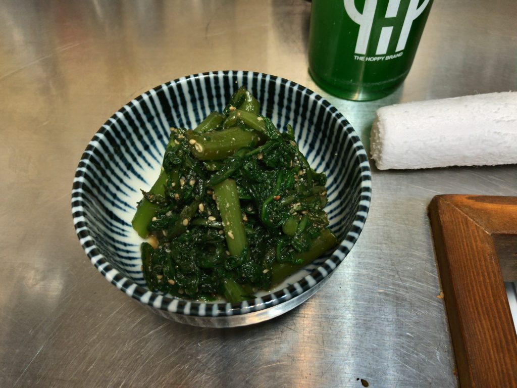 モツ焼きつみき 春菊和え