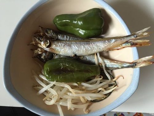 ヘルシオ かんたん焼き シシャモとピーマンともやし【レビュー】